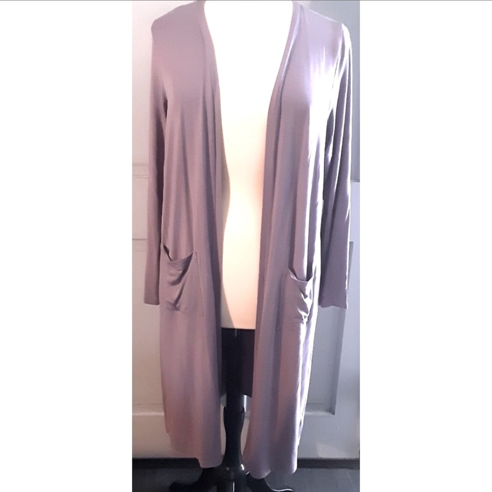 Torrid Slate Gray Purple Duster Jacket *Super Soft Knit*
